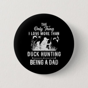 Badge Rond 5 Cm Chasse De Canard Drôle Avec Papa Chien Don Pour Ch