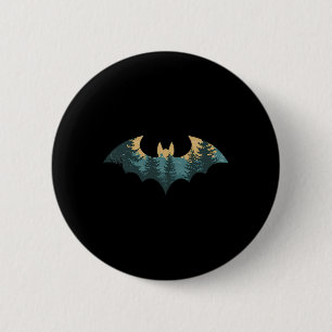 Badge Rond 5 Cm Chasse de chauves-souris Randonnée Extérieur Campi