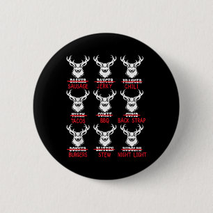 Badge Rond 5 Cm Chasse Drôle aux Cerfs Père Noël Tee Men Femmes Ch