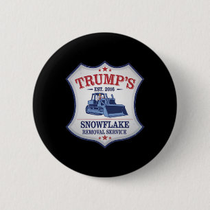 Badge Rond 5 Cm Chasse-neige Trump Enlèvement de flocon de neige T