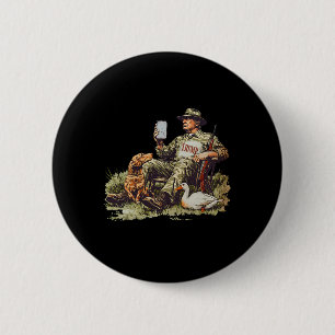 Badge Rond 5 Cm Chasse Trump Camouflage drôle Chasse au canard sai