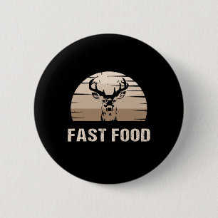 Badge Rond 5 Cm Chasse vintage aux cerfs Chasseurs de nourriture r