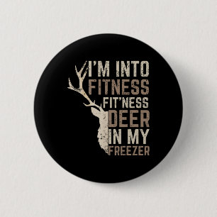 Badge Rond 5 Cm Chasseur amusant Papa Je suis en forme Deer Congél