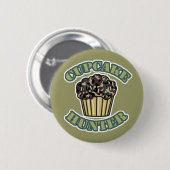 Badge Rond 5 Cm Chasseur de Cupcakes (Devant & derrière)