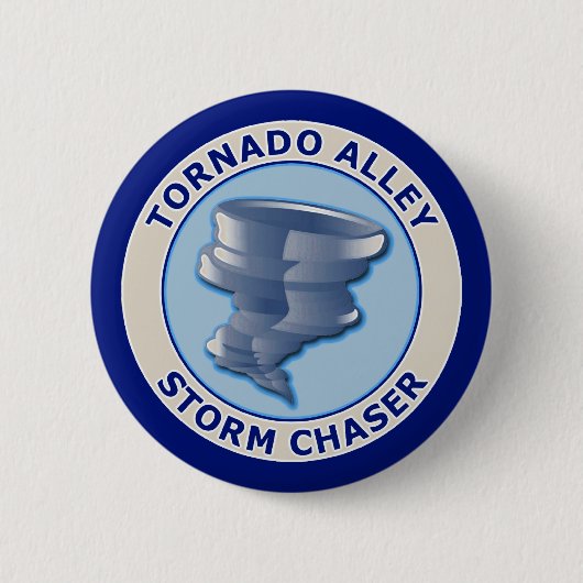 Badge Rond 5 Cm Chasseur de tempête d'allée de tornade (Devant)