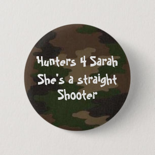 Badge Rond 5 Cm Chasseurs pour le bouton de Sarah