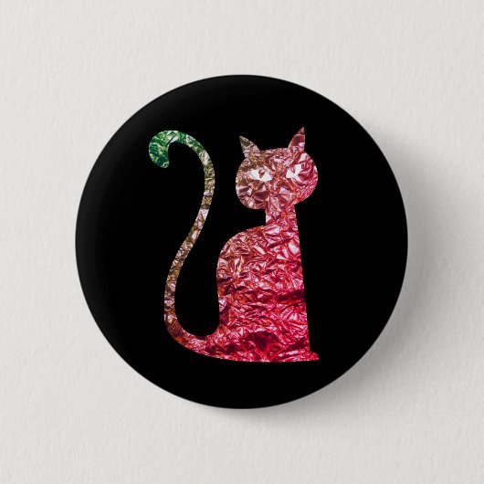 Badge Rond 5 Cm Chat (Devant)