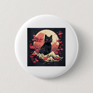 BADGE ROND 5 CM CHAT