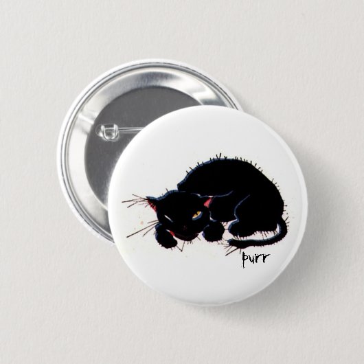 Badge Rond 5 Cm Chat (Devant & derrière)