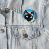 Badge Rond 5 Cm Chat 1 (En situation)