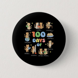Badge Rond 5 Cm Chat 100 Jours D'école Pour Enseignant 100ème Jour