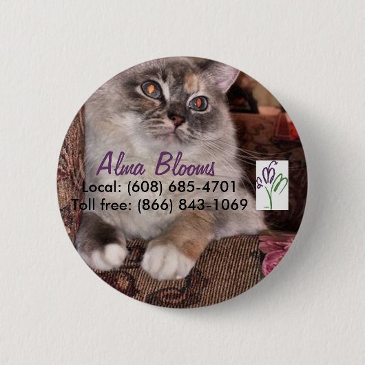 Badge Rond 5 Cm Chat 3 (Devant)