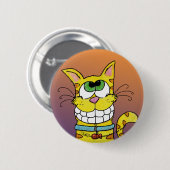 Badge Rond 5 Cm Chat à grains (Devant & derrière)