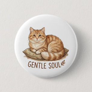Badge Rond 5 Cm Chat à l'âme douce
