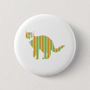 Badge Rond 5 Cm Chat à motifs