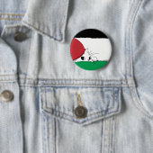 Badge Rond 5 Cm Chat au drapeau de la Palestine libre (En situation)