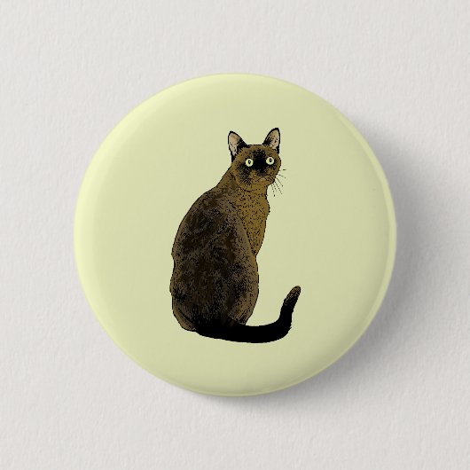 Badge Rond 5 Cm Chat birman (Devant)