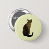 Badge Rond 5 Cm Chat birman (Devant & derrière)