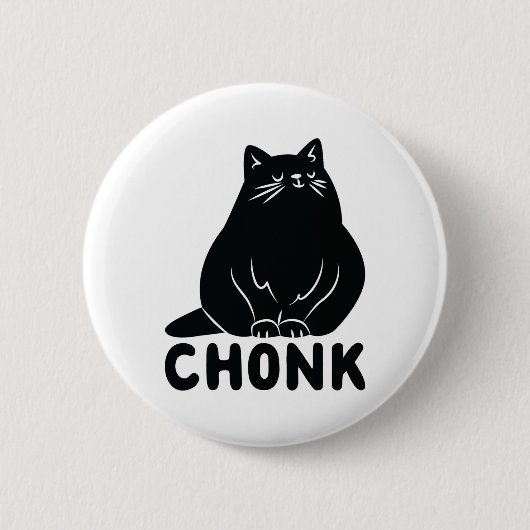 Badge Rond 5 Cm Chat Chonk (Devant)