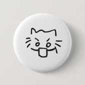Badge Rond 5 Cm chat choqué (Devant)