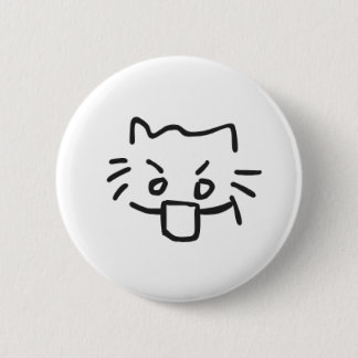 Badge Rond 5 Cm chat choqué