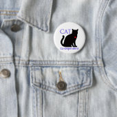 Badge Rond 5 Cm Chat Co-Dépendant (En situation)
