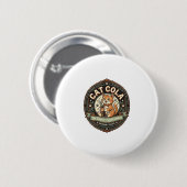 Badge Rond 5 Cm Chat Cola Chat Étiquette de Boisson Gazeuse Chat V (Devant & derrière)