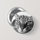 Badge Rond 5 Cm Chat couché (Devant & derrière)