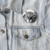 Badge Rond 5 Cm Chat couché (En situation)