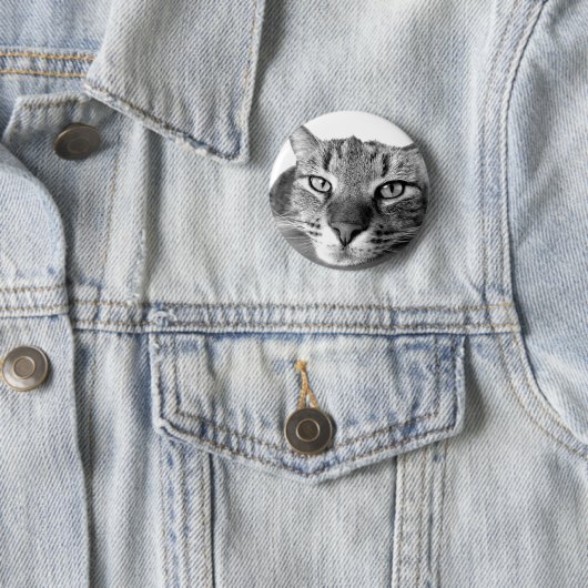 Badge Rond 5 Cm Chat couché (En situation)
