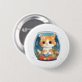 Badge Rond 5 Cm Chat coupable (Devant & derrière)