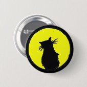 Badge Rond 5 Cm Chat dans la lune (Devant & derrière)