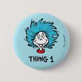 Badge Rond 5 Cm Chat dans le Casquette | Chose 1 Chose 2 - Chose 1 (Devant)
