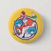 Badge Rond 5 Cm Chat dans le Casquette & Lab Tech One Lab Tech Two (Devant)