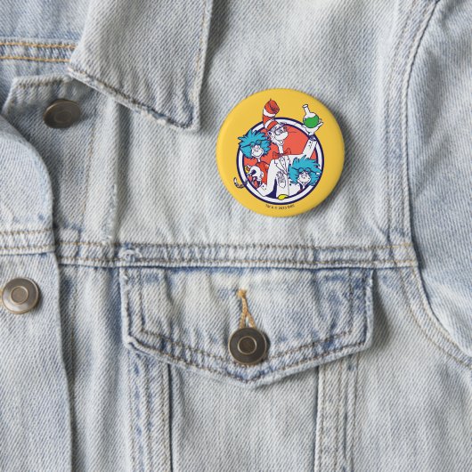 Badge Rond 5 Cm Chat dans le Casquette & Lab Tech One Lab Tech Two (En situation)