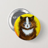 Badge Rond 5 Cm Chat d'arc-en-ciel (Devant & derrière)