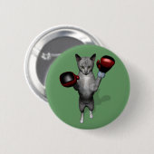 Badge Rond 5 Cm Chat de boîte (Devant & derrière)