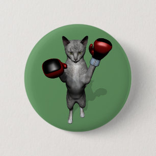 Badge Rond 5 Cm Chat de boîte