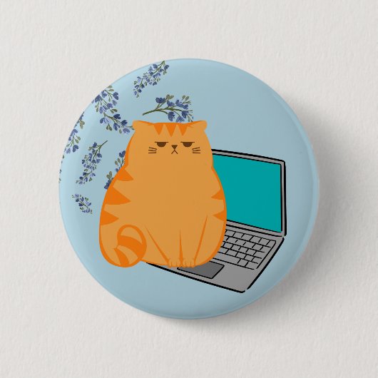 Badge Rond 5 Cm Chat de bureau (Devant)