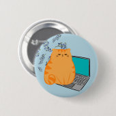 Badge Rond 5 Cm Chat de bureau (Devant & derrière)