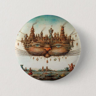 Badge Rond 5 Cm Chat de Cheshire