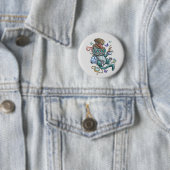 Badge Rond 5 Cm Chat de Cheshire souriant  (En situation)