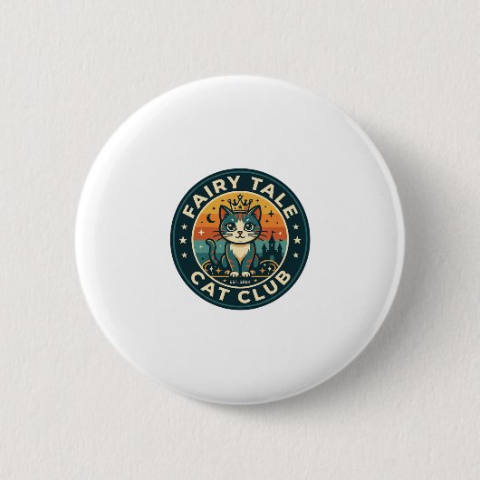 Badge Rond 5 Cm Chat de conte de fées Design de chaton mignon - Ch (Devant)
