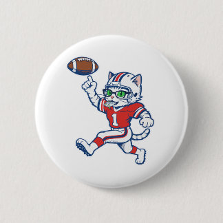 Badge Rond 5 Cm Chat de foot drôle