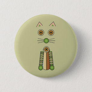 Badge Rond 5 Cm Chat de forêt