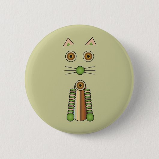 Badge Rond 5 Cm Chat de forêt (Devant)