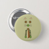 Badge Rond 5 Cm Chat de forêt (Devant & derrière)