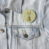 Badge Rond 5 Cm Chat de forêt (En situation)