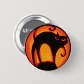 Badge Rond 5 Cm Chat de Halloween (Devant & derrière)