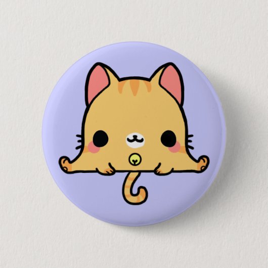 Badge Rond 5 Cm Chat de Kawaii (vous changez l'arrière - plan !) (Devant)